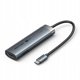 Vention 5in1 USB-C 100W PD 5Gbps 4K@60Hz silver