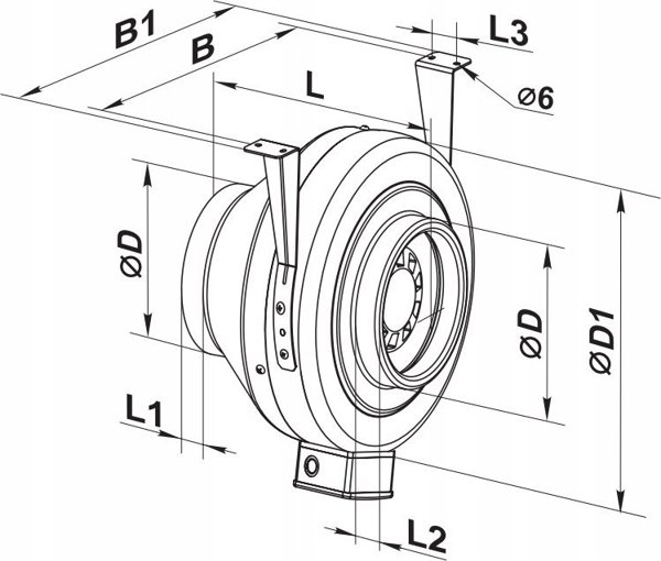 Vents INLINE CENTRIFUGAL FAN VENTS VKMZ 315