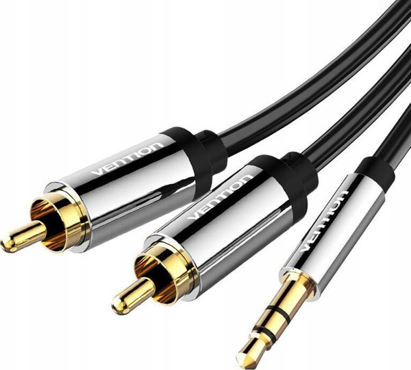 Καλώδιο ήχου Vention BCFBH 2 m 3.5mm TRRS 2 x RCA Μαύρο