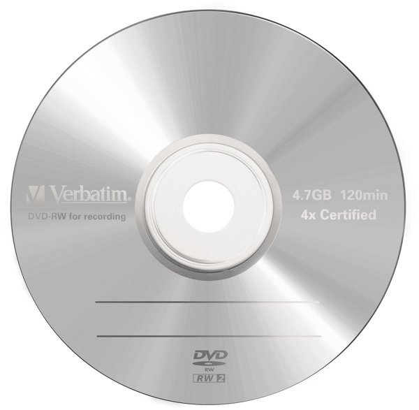 Verbatim Blank DVD-RW SERL 4.7GB 4x Extra protection / 5 Pack Slim
