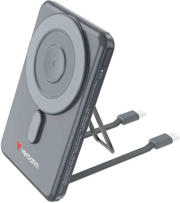 Verbatim Charge´n´Go 2C 5000mAh magn. PB grau inkl.2 Kabel 32251