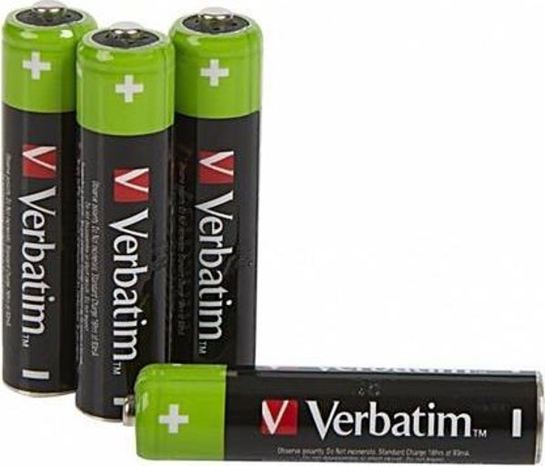 Verbatim Επαναφορτιζόμενες Μπαταρίες AAA / R03 950mAh NiMH, 1.2V - 4 Τεμάχια