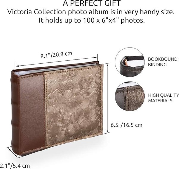 Άλμπουμ Victoria Collection B 10x15/100M Flower-3, καφέ