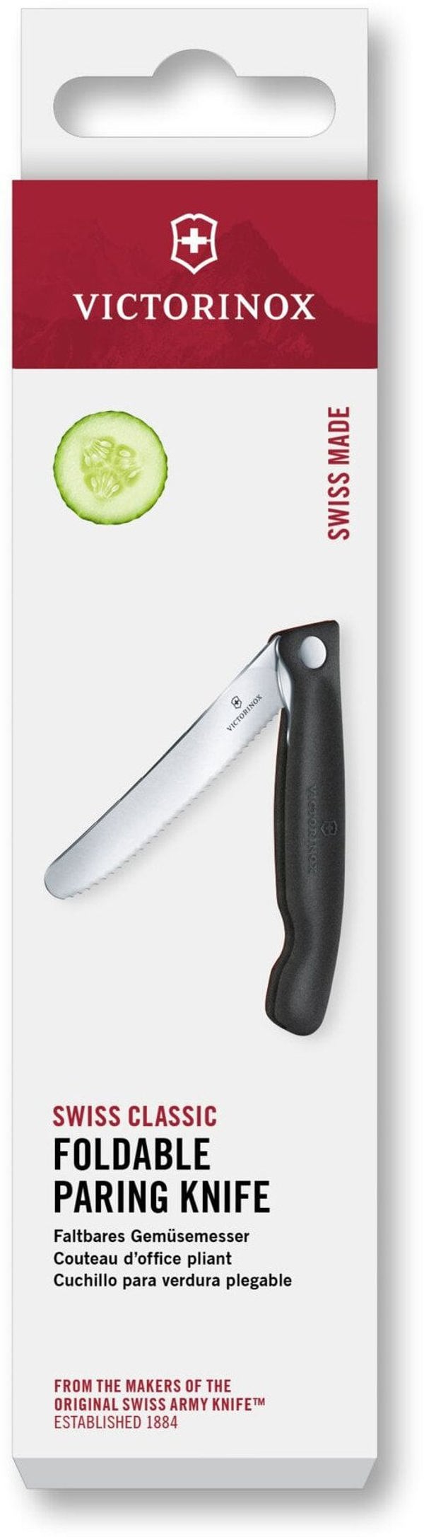 Victorinox Swiss Classic faltbares Gemüsemesser schwarz