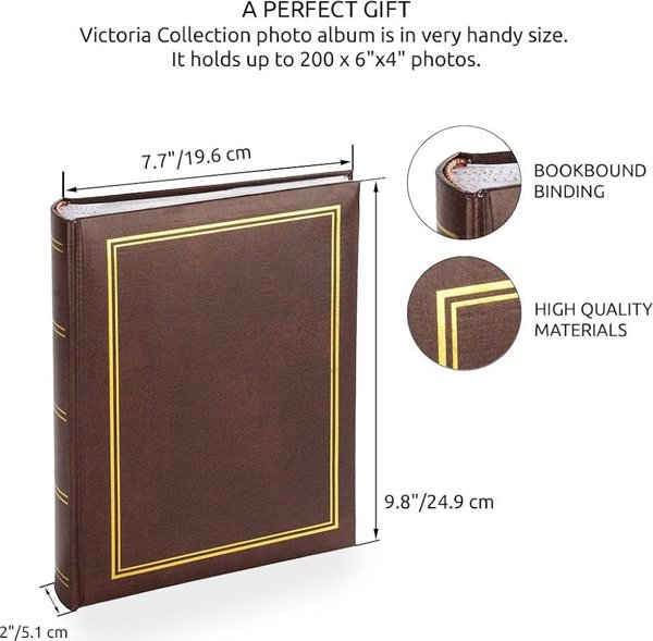 Άλμπουμ Victoria Collection B 10x15/200M Classic, καφέ 2 τεμ
