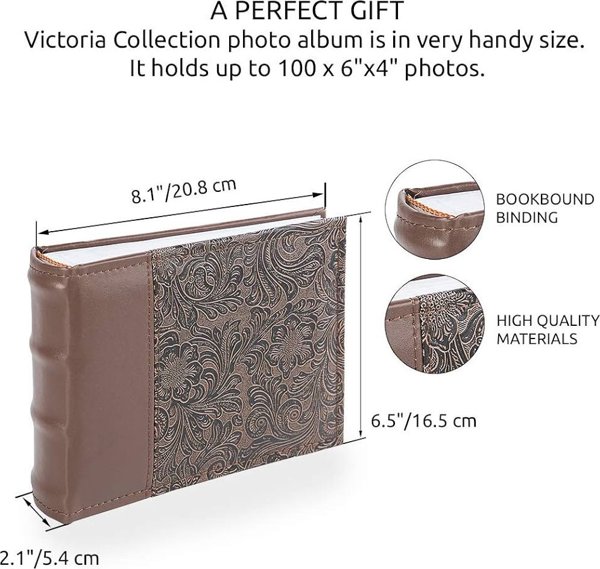 Άλμπουμ Victoria Collection B 10x15/100M Flower-4, καφέ