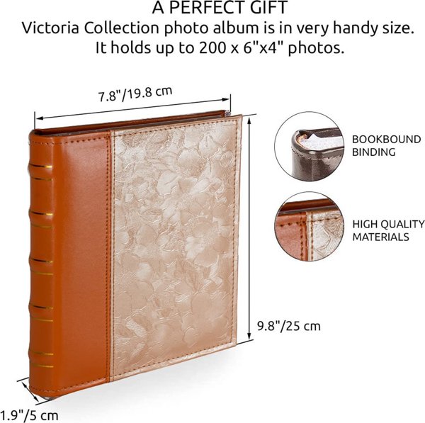 Άλμπουμ Victoria Collection B 10x15/200M Flower-3, μπεζ