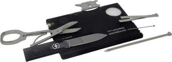 Victorinox Zestaw SWISSCARD LITE black transparent (0.7333.T3)