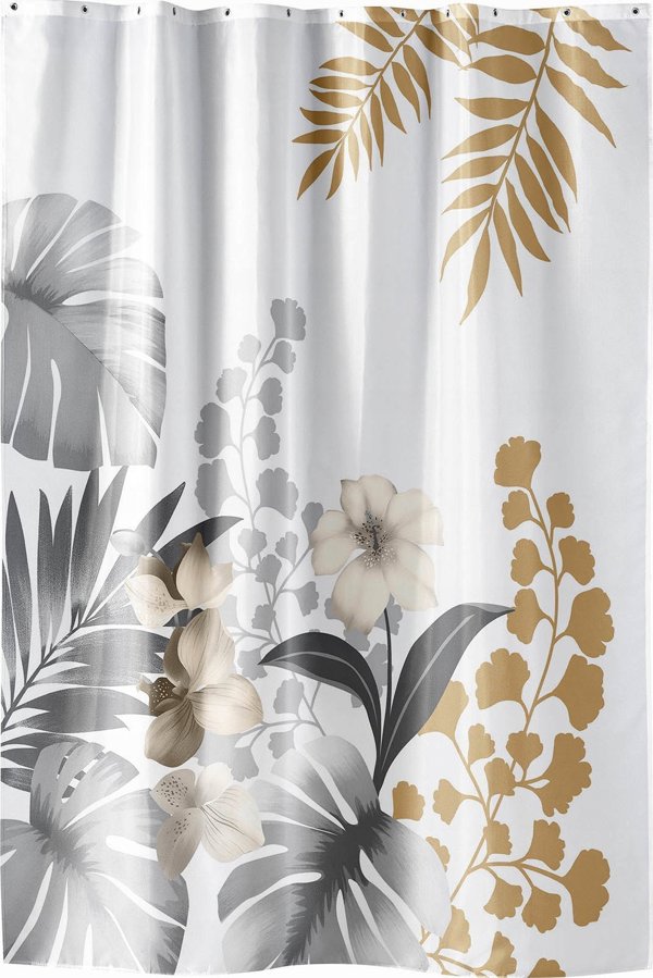 vidaXL Κουρτίνα ντους με σχέδιο λουλουδιών KELLY, 180 x 200 cm