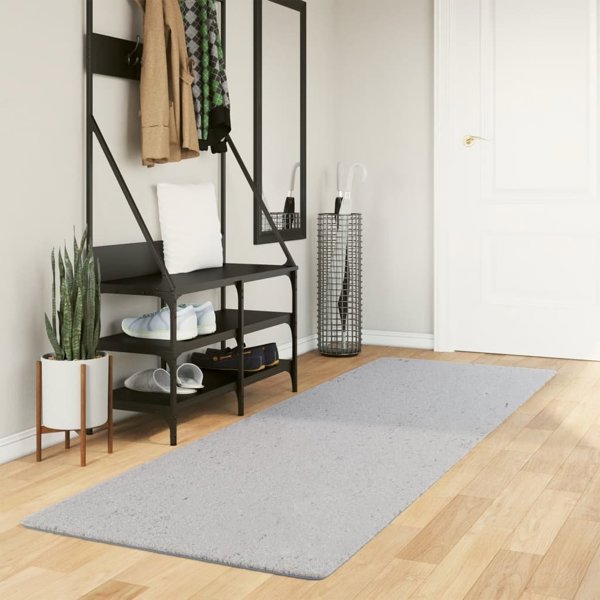 vidaXL HUARTE Χαλί, Χαμηλό Πέλος, Γκρι, 80x250 cm 13329833 8721012226746