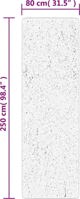 vidaXL HUARTE Χαλί, Χαμηλό Πέλος, Γκρι, 80x250 cm 13329833 8721012226746