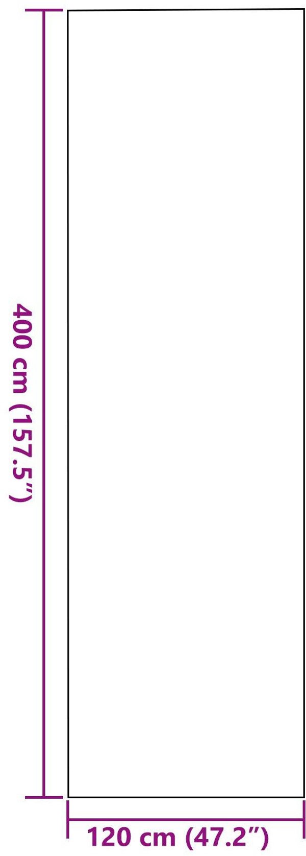 vidaXL Πατάκι Μπεζ και Μαύρο Πολυπροπυλένιο 400 x 120 x 0,9 cm