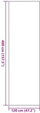 vidaXL Πατάκι Μπεζ και Μαύρο Πολυπροπυλένιο 400 x 120 x 0,9 cm