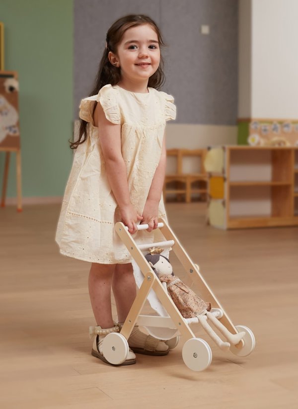 Viga Toys Ξύλινο καρότσι κούκλας VIGA PolarB 13985192 6971608442360
