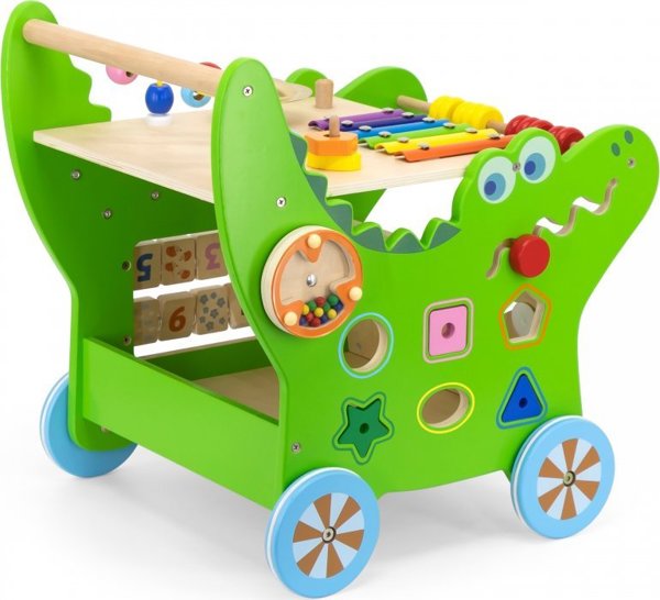 Viga Toys Ξύλινος Εκπαιδευτικός Περπατούρα Κροκοδειλάκι 12 σε 1 Lumarko!