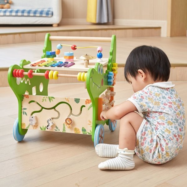Viga Toys Ξύλινος Εκπαιδευτικός Περπατούρα Κροκοδειλάκι 12 σε 1 Lumarko!