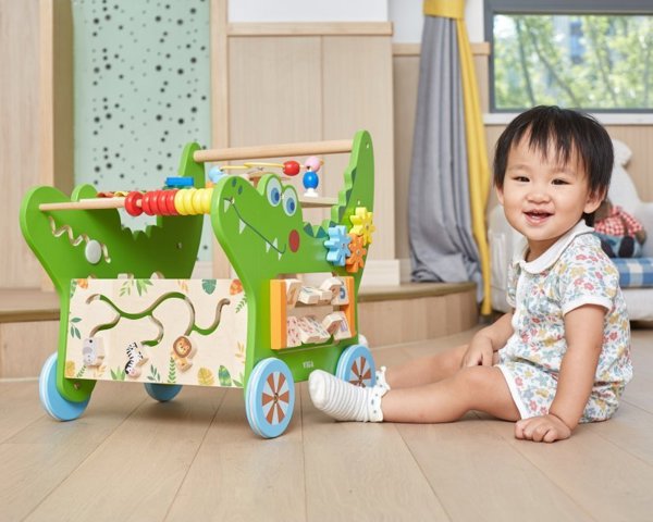 Viga Toys Ξύλινος Εκπαιδευτικός Περπατούρα Κροκοδειλάκι 12 σε 1 Lumarko!