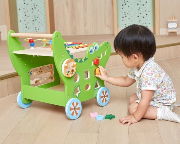 Viga Toys Ξύλινος Εκπαιδευτικός Περπατούρα Κροκοδειλάκι 12 σε 1 Lumarko!