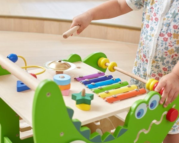Viga Toys Ξύλινος Εκπαιδευτικός Περπατούρα Κροκοδειλάκι 12 σε 1 Lumarko!