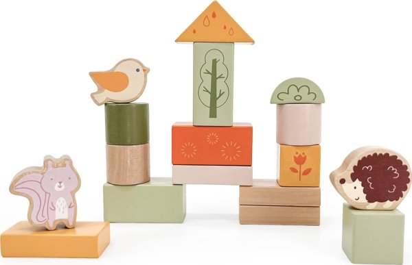 Viga Toys VIGA PolarB Ξύλινα Τουβλάκια Μοντεσσόρι Ζώα 50 τεμ.