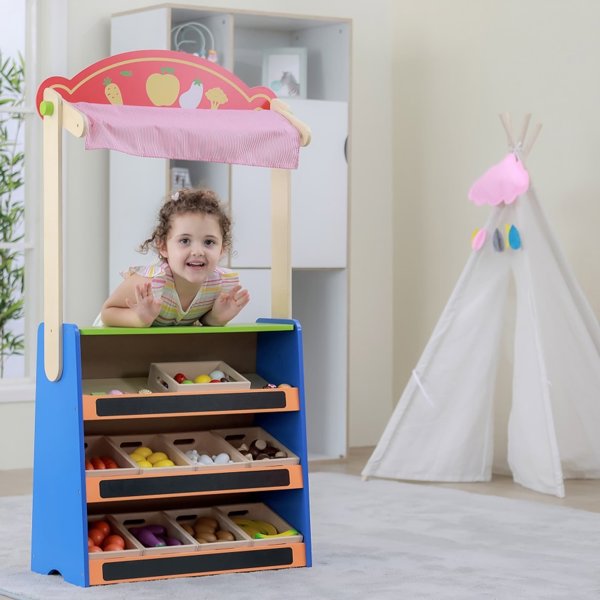 Viga Toys VIGA Θέατρο και Κατάστημα Τροφίμων 2 σε 1