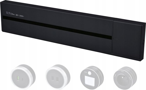 Viking επιφανειακή μπάρα πρίζας LP60, μαύρη