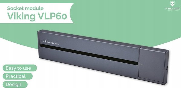 Viking επιφανειακή μπάρα πρίζας LP60, μαύρη