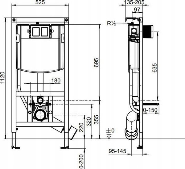 Κρυφό πλαίσιο Villeroy & Boch ViConnect 92242700