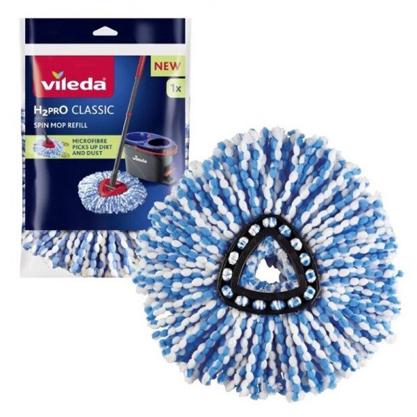 Vileda H2prO Ανταλλακτικό Σφουγγαρίστρας Μικροϊνών για Βαθύ Καθαρισμό