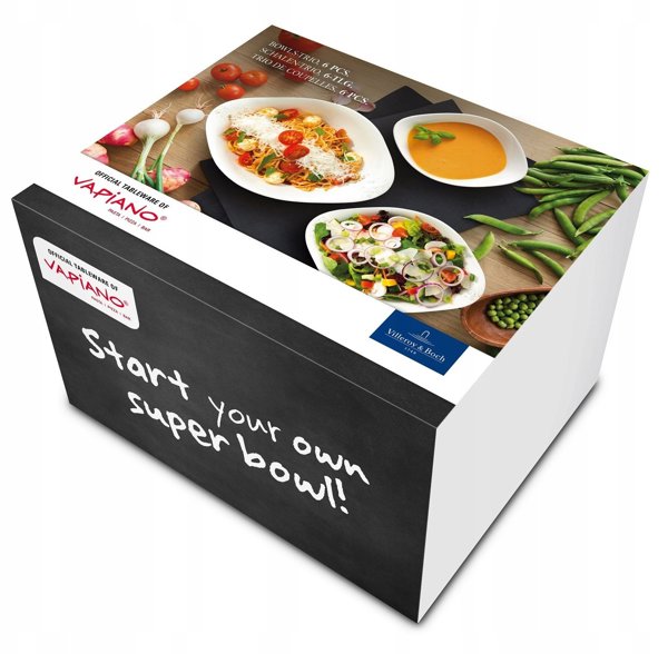 Σετ μπολ Villeroy & Boch Vapiano trio, 6 τεμάχια, λευκό