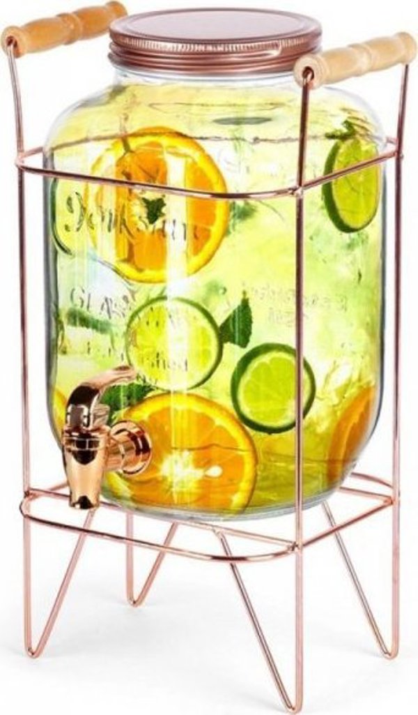 Γυάλινο βάζο Vilde 5,5l για ποτά με βρύση και βάση 139603