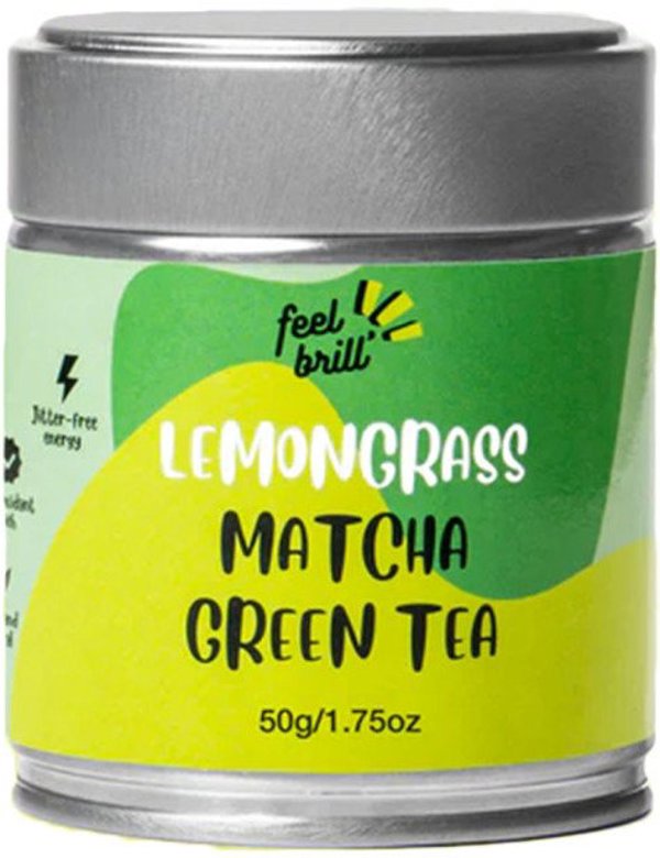 Πράσινο τσάι Matcha με λεμονόχορτο Feel Brill, 50 g