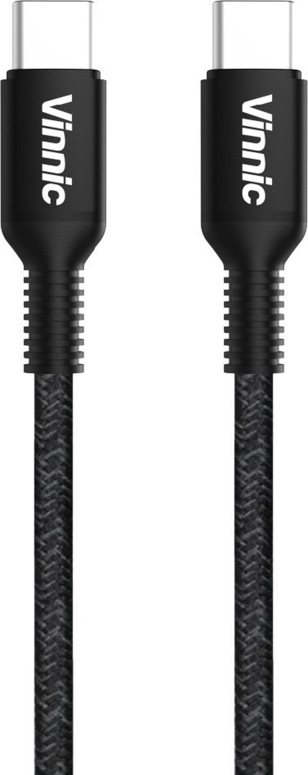 Καλώδιο Vinnic USB-C σε USB-C 1m 60W, μαύρο