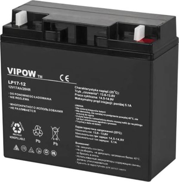 Vipow Επαναφορτιζόμενη Μπαταρία Gel 12V 17Ah (BAT0212) - Για UPS και Συστήματα Ασφαλείας