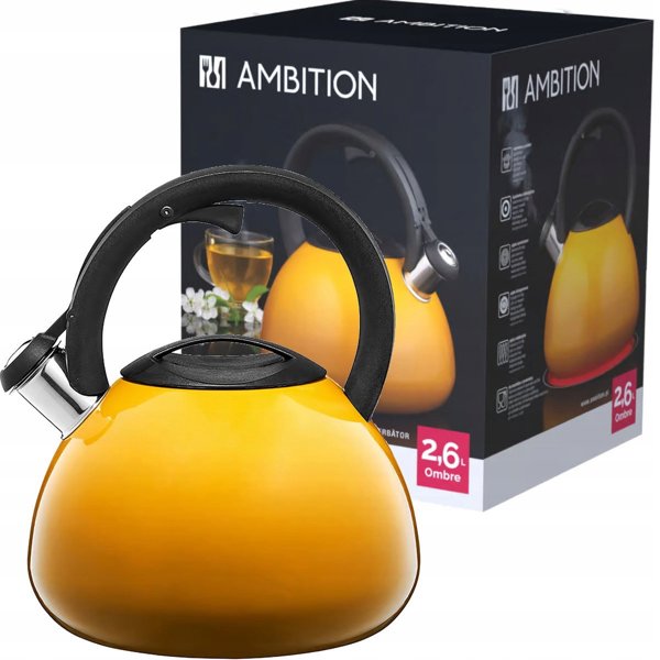 Βραστήρας με σφυρίχτρα Ombre 3 l μουστάρδα AMBITION