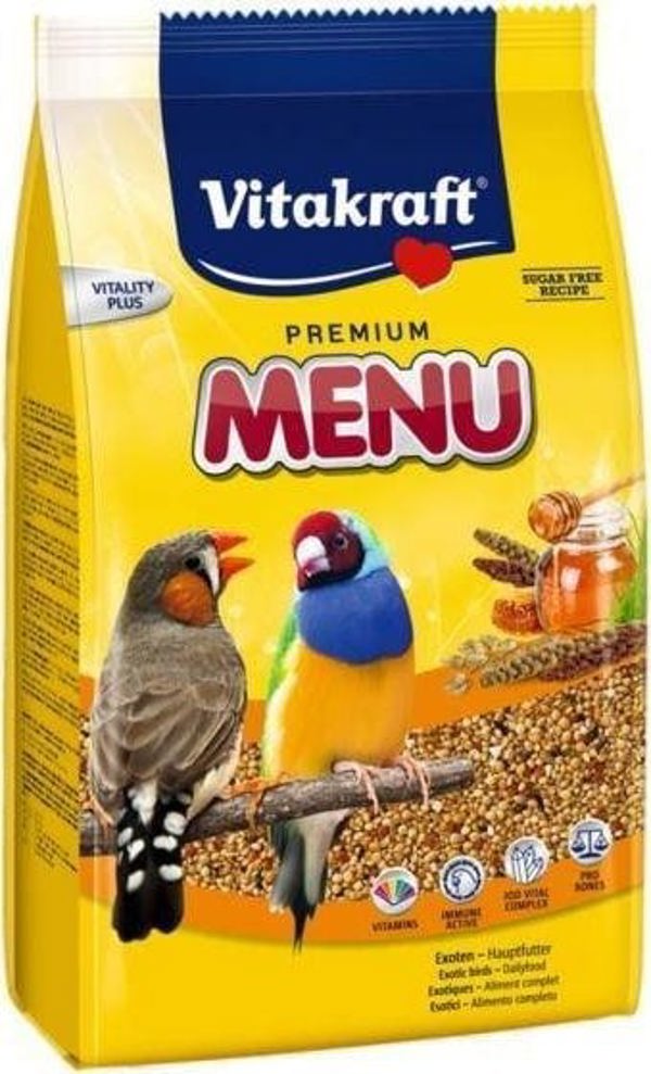 Vitakraft Menu Premium Τροφή για Εξωτικούς Σπίνους Ζέβρα, 500g