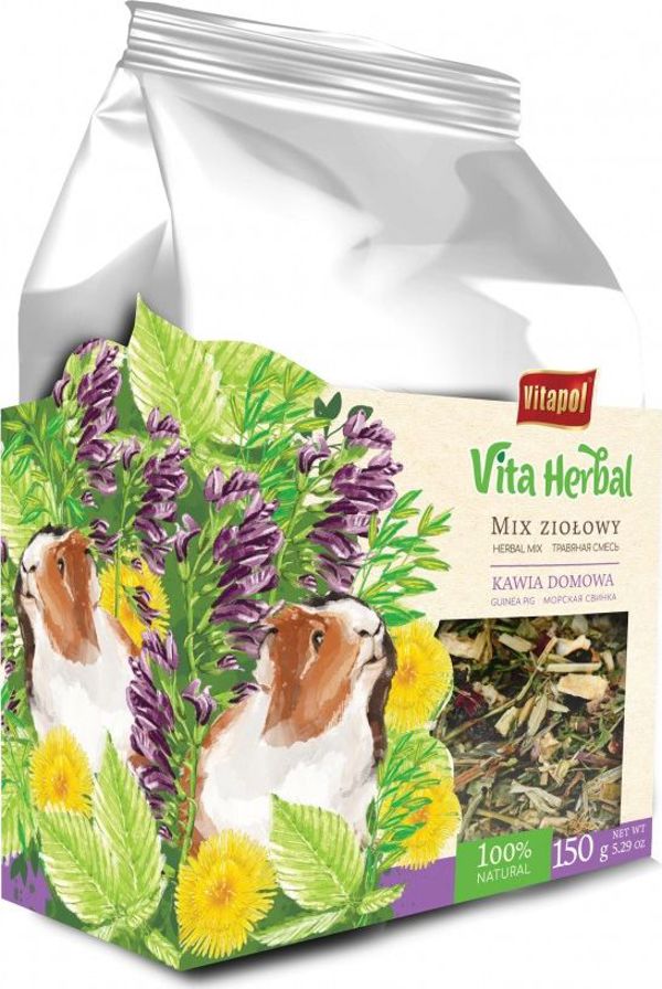 Vitapol Vita Herbal Μείγμα Βοτάνων για Ινδικά Χοιρίδια με Φρούτα και Λαχανικά, 150g