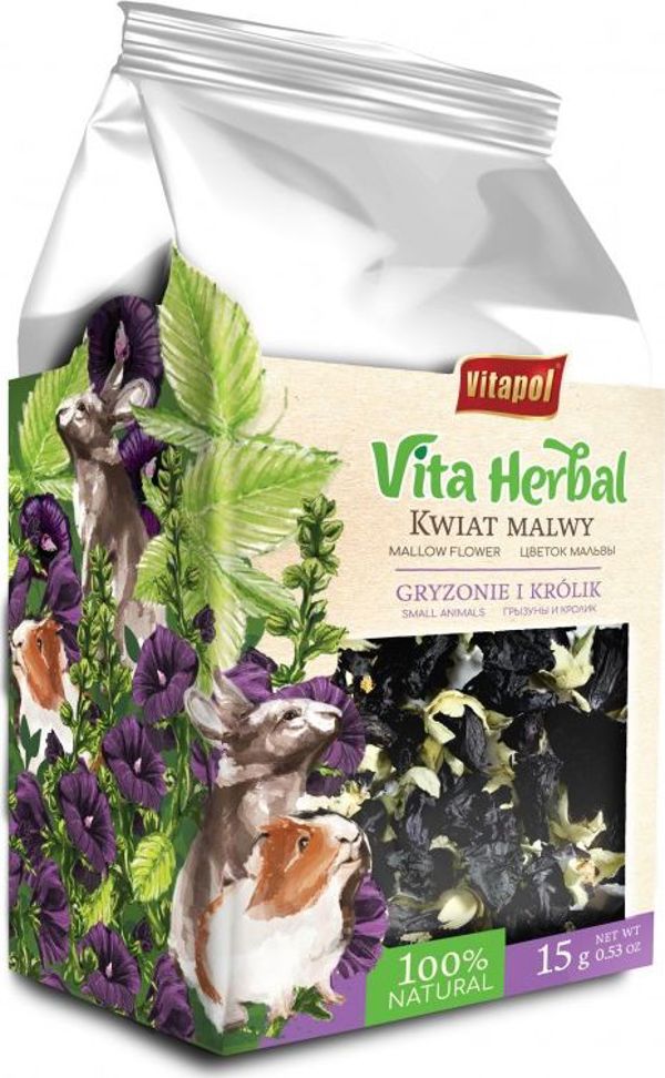 Vitapol Vita Herbal Άνθος Μολόχας για Τρωκτικά & Κουνέλια, 15g