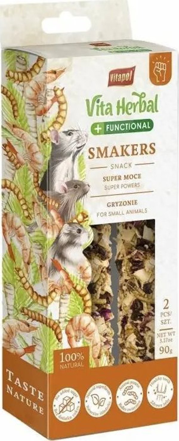 Vitapol Vita Herbal Functional Smakers Κόλμπι για Τρωκτικά Δύναμη, 110g