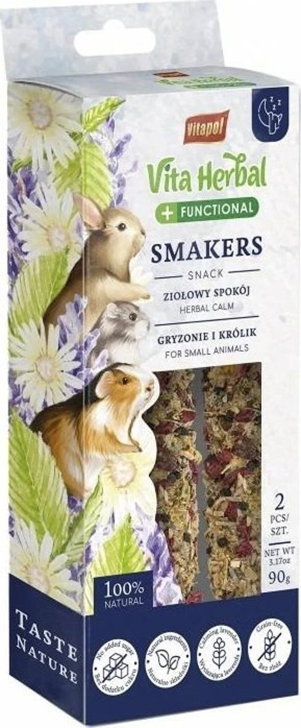 Vitapol Vita Herbal Smakers Κόλμπι για Τρωκτικά με Βότανα για Ηρεμία, 2 Τεμάχια