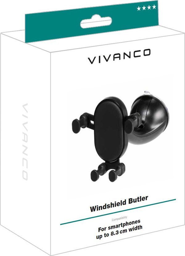 Vivanco Vivanco βάση στήριξης τηλεφώνου αυτοκινήτου Windshield Butler (61636)