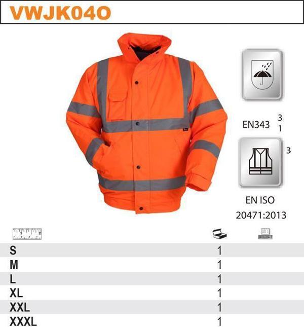 VIZWELL ΚΟΝΤΟ ΜΠΟΥΦΑΝ ΠΡΟΕΙΔΟΠΟΙΗΣΗΣ ΠΟΡΤΟΚΑΛΙ XXL VWJK04O/XXL VIZWELL