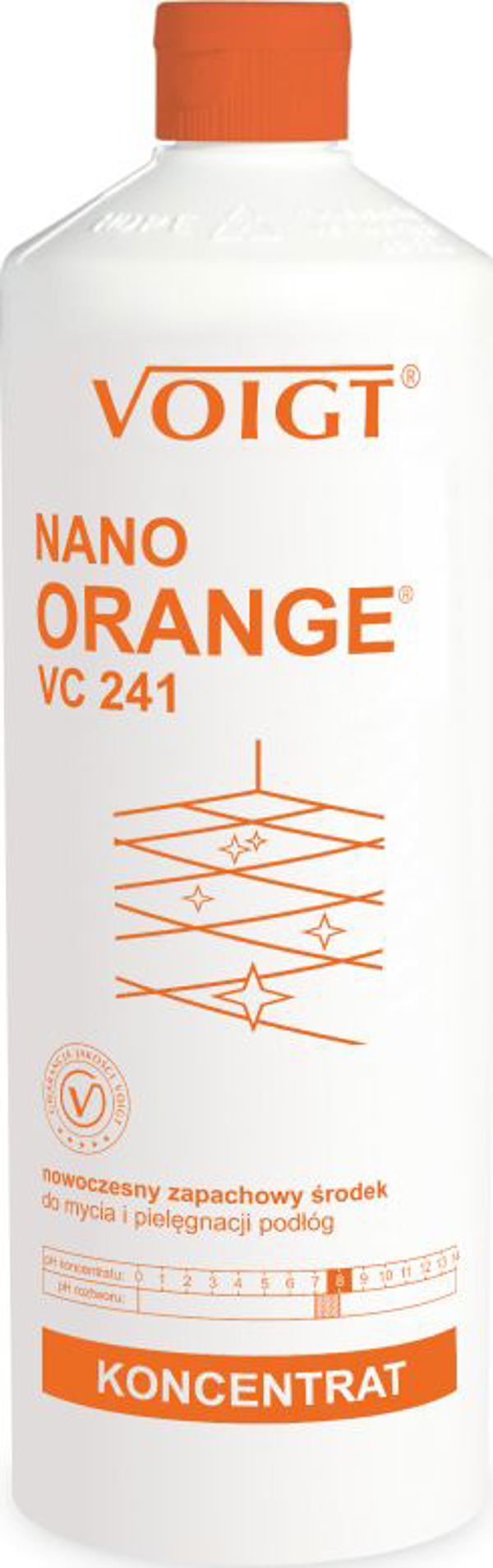 Voigt Nano Orange VC 241 Καθαριστικό Δαπέδων 1L - Συμπυκνωμένο Αντιστατικό Υγρό για Μάρμαρα και Πλακίδια