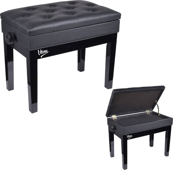 V-Tone V-TONE ΛΑΒΑ 2 BK πιάνο πάγκος με αποθηκευτικό χώρο ΜΑΥΡΟ