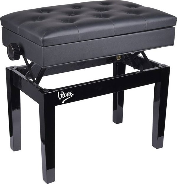 V-Tone V-TONE ΛΑΒΑ 2 BK πιάνο πάγκος με αποθηκευτικό χώρο ΜΑΥΡΟ