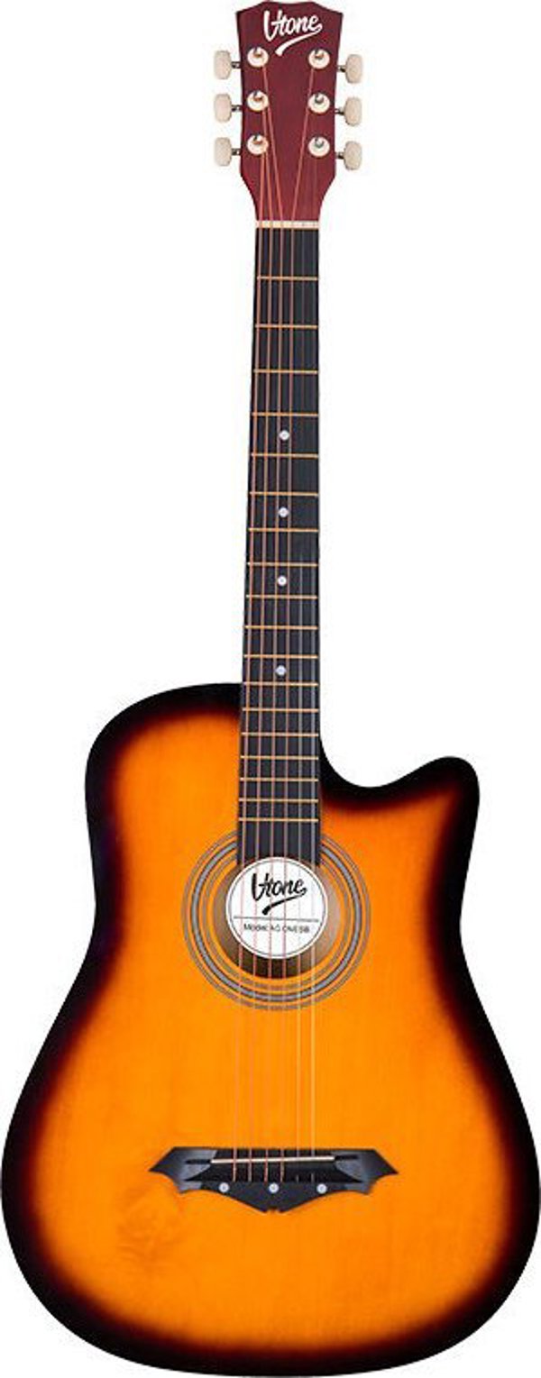 V-Tone V-TONE AG ONE SB ακουστική κιθάρα 4/4 sunburst για εκμάθηση για αρχάριους πένες ζώνη εφεδρικές χορδές θήκη συγχορδίες σετ