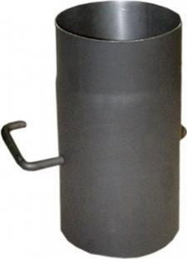 WADEX Μαύρος Σωλήνας Σόμπας με Αποσβεστήρα WK13, 180x250mm, Πάχος 2mm