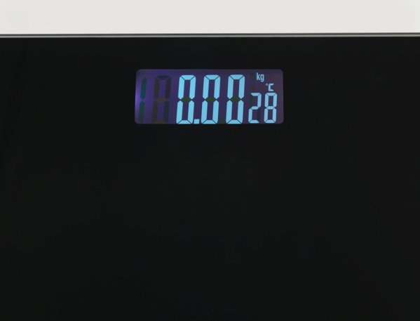 Ζυγαριά μπάνιου Wenko LED 28x28 cm μαύρη