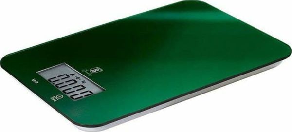 Berlinger Haus BH-9111 Ψηφιακή Ζυγαριά Κουζίνας 5kg, Tempered Glass, Emerald Metallic