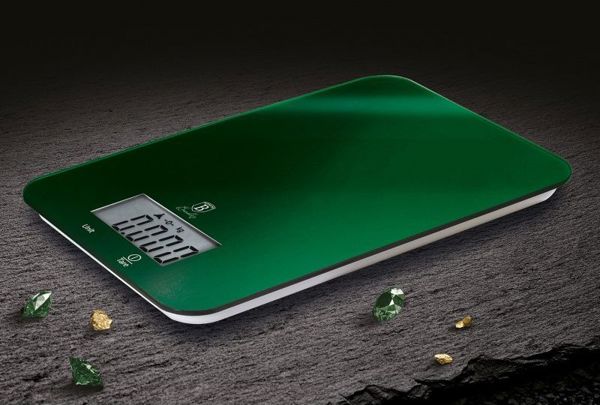 Berlinger Haus BH-9111 Ψηφιακή Ζυγαριά Κουζίνας 5kg, Tempered Glass, Emerald Metallic